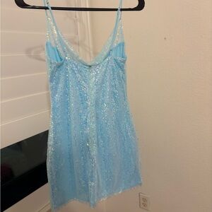 Lucy in the Sky Light Blue Sequin Chemise